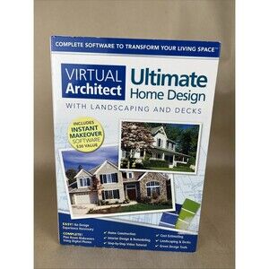 NIB Virtual Architect Ultimate Home Design Software Home Landscape Decks Win 10‎